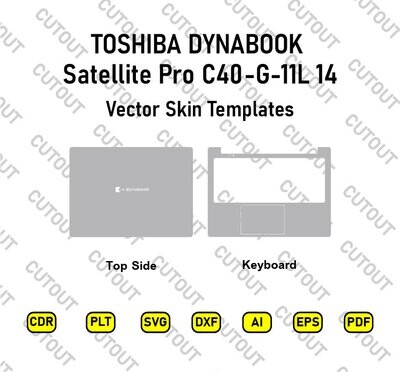 DynaBook Satellite Pro C40-g-11L (14 ) Vector Skin Cut Files