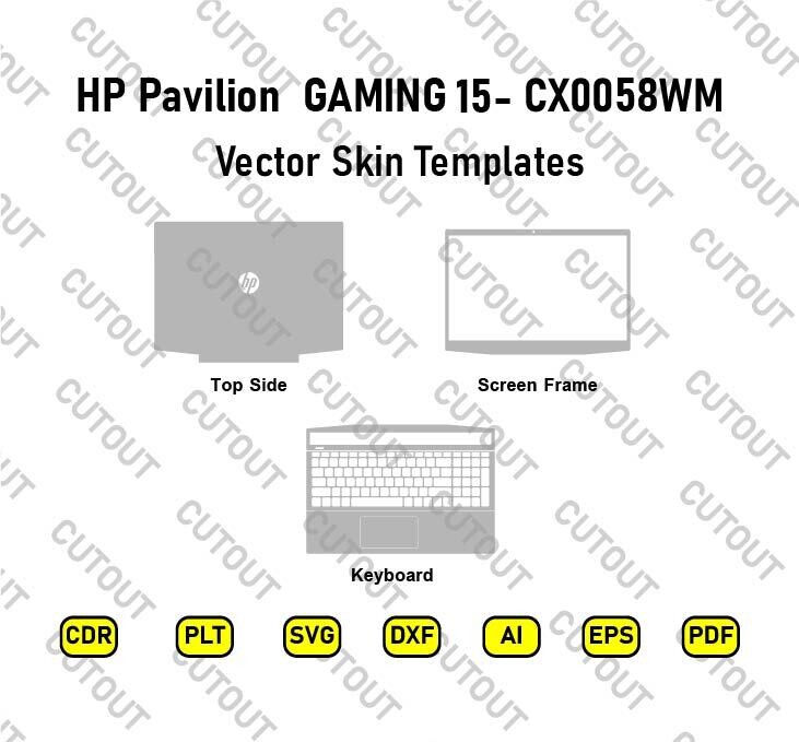 HP Pavilion Gaming 15-CX0058WM Vector Skin Cut Files