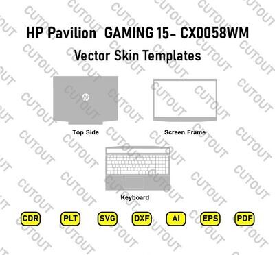 HP Pavilion Gaming 15-CX0058WM Vector Skin Cut Files
