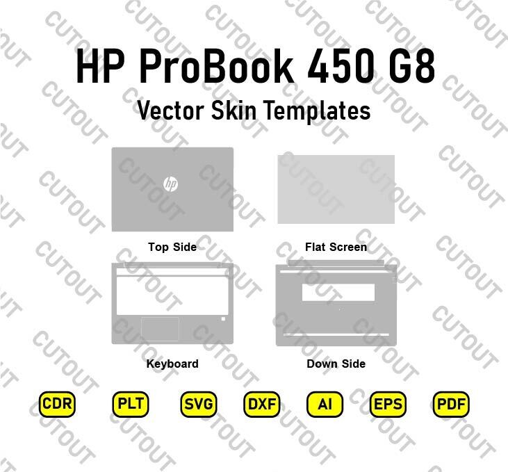 Archivos de corte de piel vectorial HP ProBook 450 G8