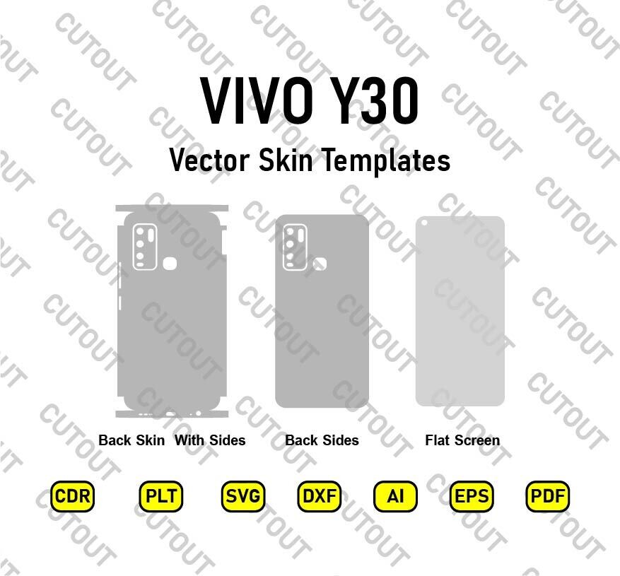 VIVO Y30 Vector Skin Cut Files