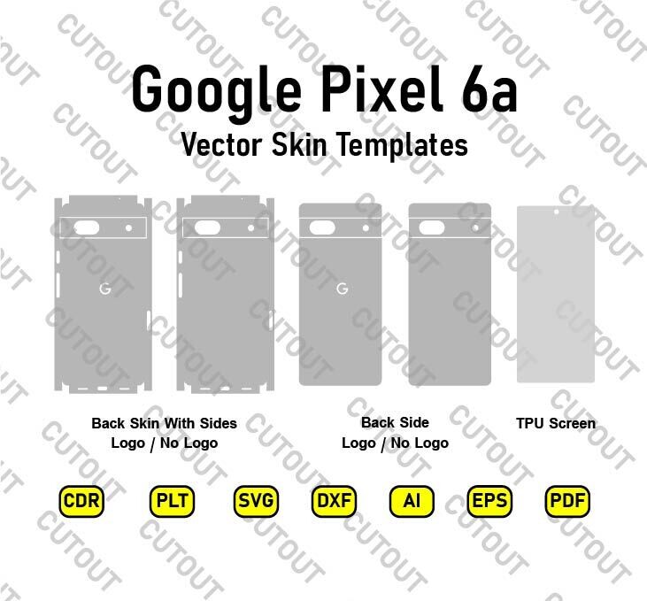 Google Pixel 6a-Vektor-Skin-Schnittdateien