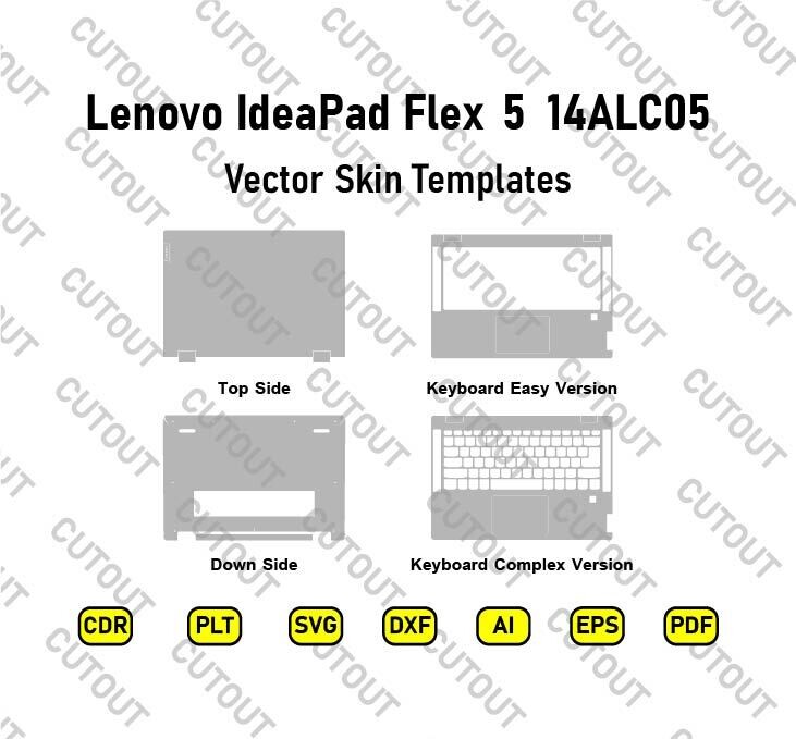 Lenovo IdeaPad Flex 5 14ALC05 Vector Skin Cut Files