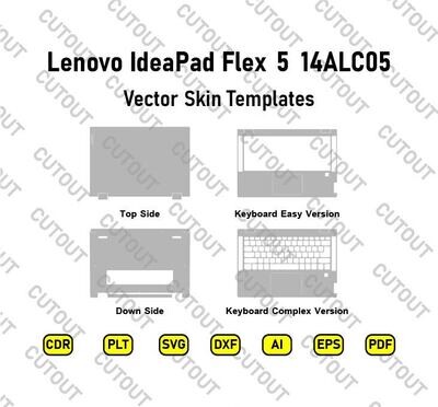Lenovo IdeaPad Flex 5 14ALC05 Vector Skin Cut-Dateien