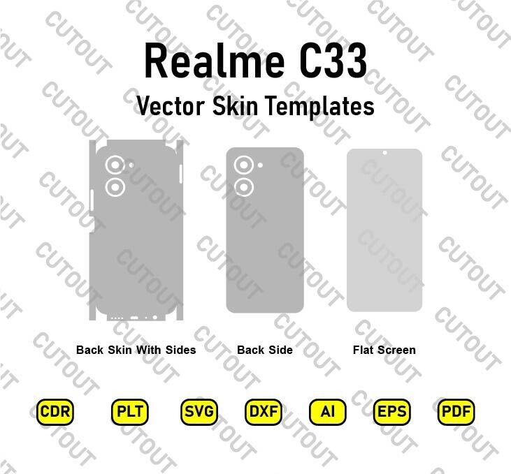 Realme C33 Vector Skin Cut Files