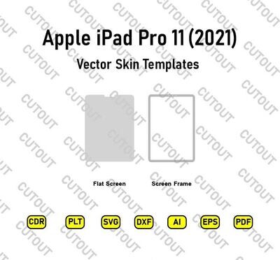 iPad Pro 11 pulgadas 3.a generación 2021 Wi-Fi + Versiones celulares Archivos de corte de apariencia vectorial
