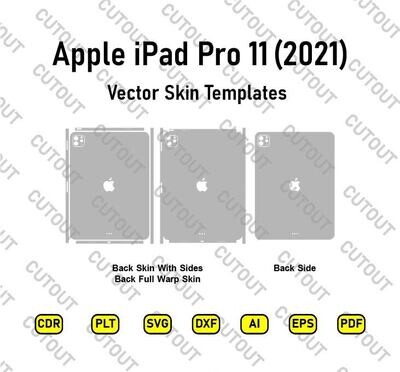 iPad Pro 11 inch 3rd gen 2021 Wi-Fi + Cellular Versions Vector Skin Cut Files