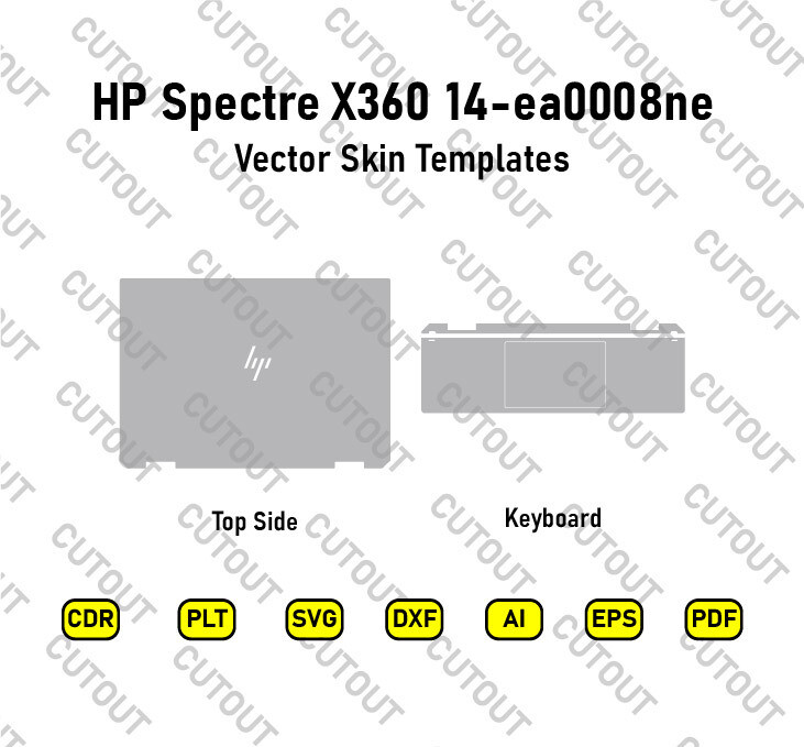HP Specter X360 14-EA0008NE Vector Skin Cut Files