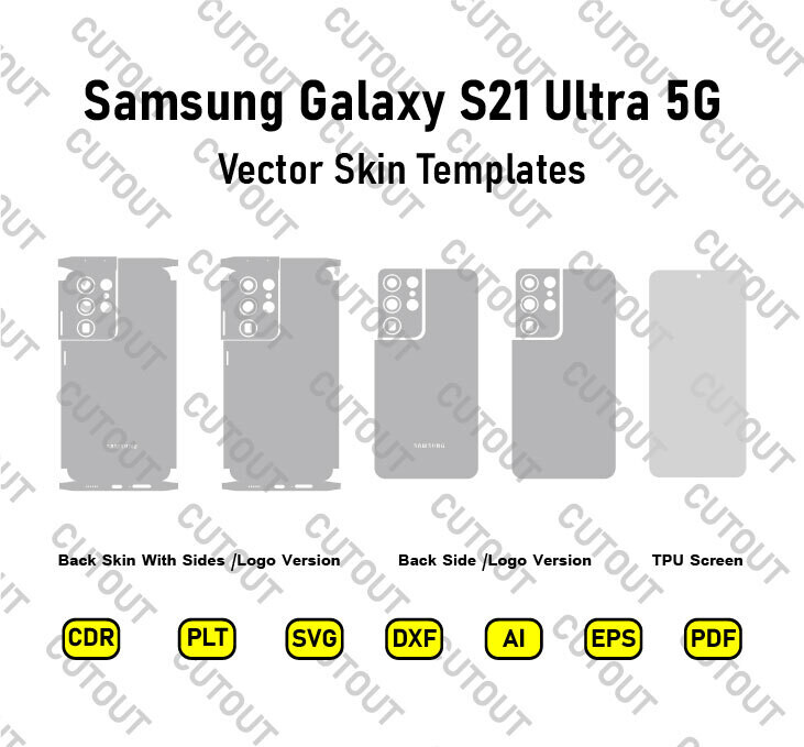 Samsung Galaxy S21 Ultra 5G Vector Skin Cut Files
