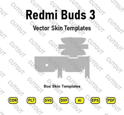 Redmi Buds 3 Box Vector Skin Template Cut File