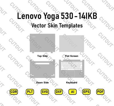 Lenovo Yoga 530 14IKB Archivos de corte de piel vectorial