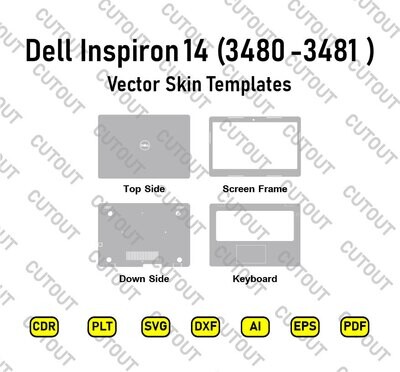 Dell Inspiron 14 3480, 3481 Vector Skin Cut Files
