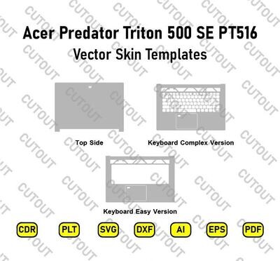 Acer Predator Triton 500 SE PT516 Vektor-Skin-Cut-Dateien
