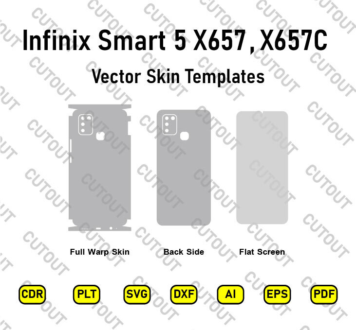 Infinix Smart 5 X657,X657C Vector Skin Cut Files