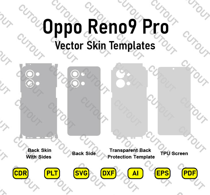 Oppo Reno9 Pro Vector Skin Cut Files Template