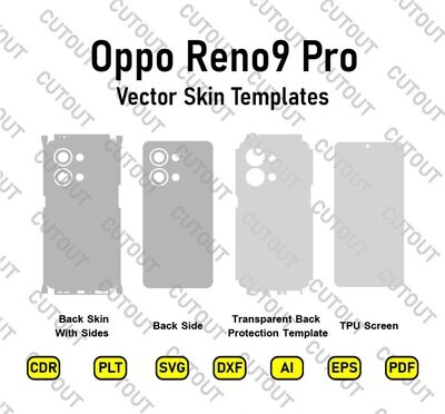 Oppo Reno9 Pro Vector Skin Cut Files Template