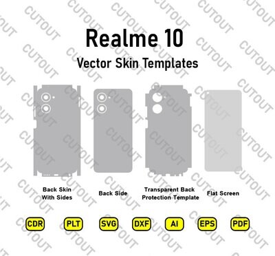 Realme 10 Vektor-Skin-Cut-Dateien
