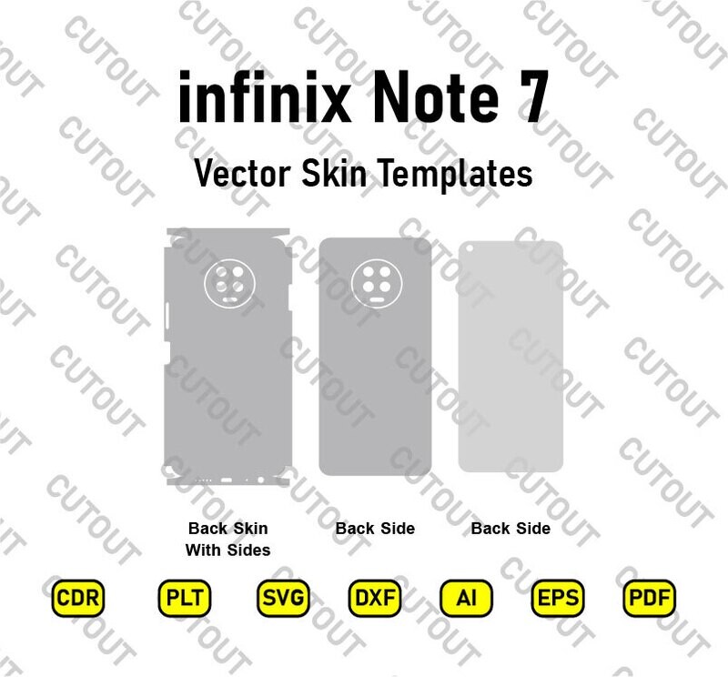 infinix Note 7 Vector Skin Template Cut Files