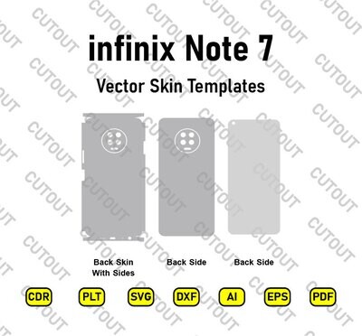 infinix Note 7 Vector Skin Template Cut Files