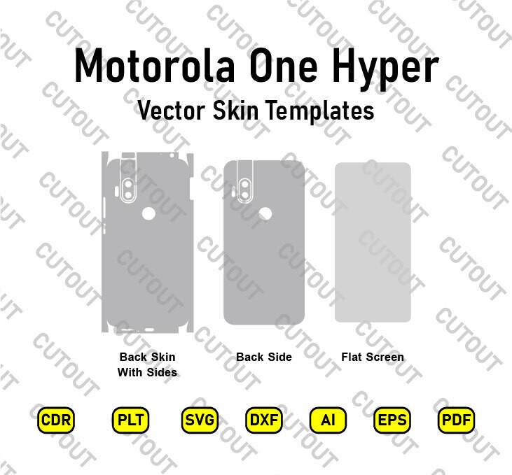 Motorola One Hyper Vector Skin Cut File Templates