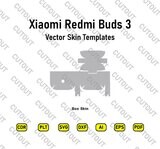 Plantillas de archivo de corte de piel vectorial Xiaomi Redmi Buds 3