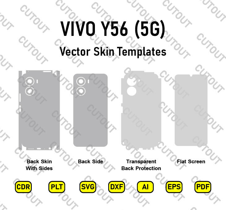 VIVO Y56 5G Vector Skin Template Cut Files