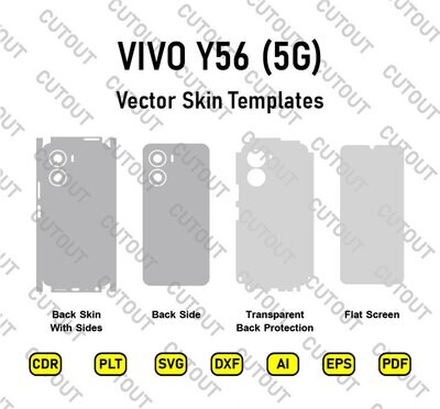 Archivos de corte de plantilla de piel vectorial VIVO Y56 5G