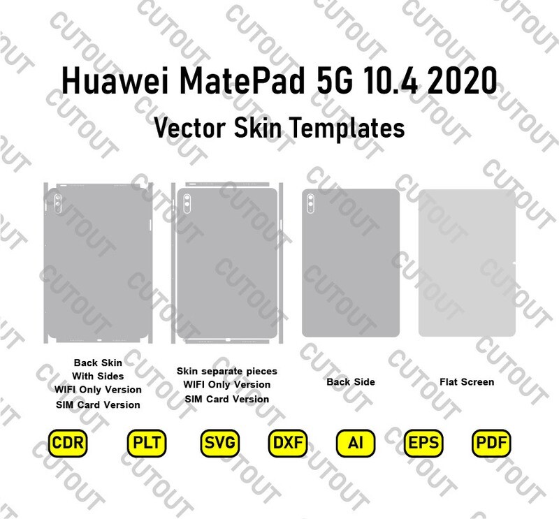 Archivos de corte de piel vectorial Huawei Matepad 5G 10.4 2020