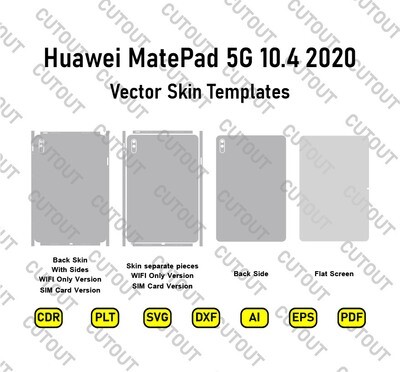 Huawei Matepad 5G 10.4 2020 Vector Skin Cut Files
