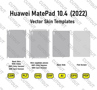 Huawei Matepad 10.4 2022 Vector Skin Cut Files