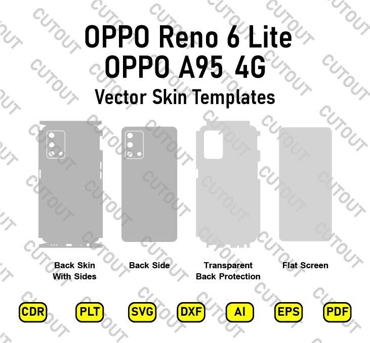 OPPO Reno 6 Lite/OPPO A95 4G Vector Skin Cut File Templates