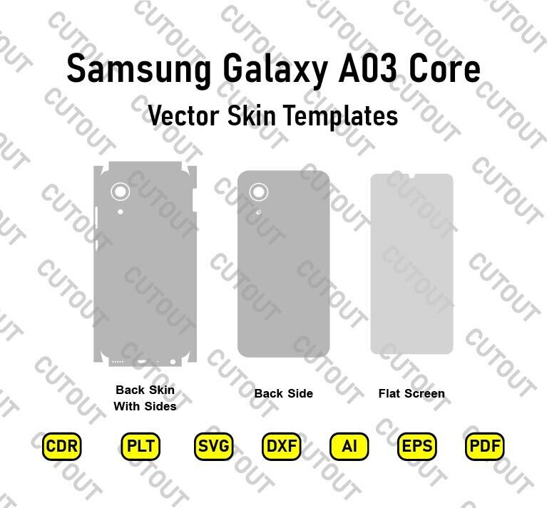 Samsung Galaxy A03 Core Vector Skin Cut Files
