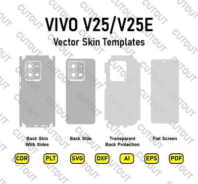 VIVO V25/V25E Vector Skin Cut File Templates