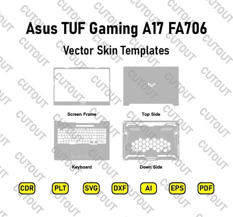 Asus TUF Gaming A17 FA706 Vector Skin Cut Files