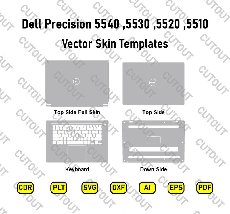 Dell Precision 5510, 5520, 5530, 5540 Vector Skin Cut Files