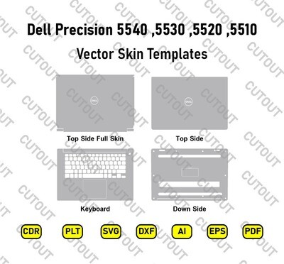 Dell Precision 5510, 5520, 5530, 5540 Vector Skin Cut Files