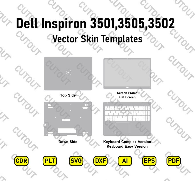 Dell Inspiron 3501,3505,3502  Vector Skin Cut Files