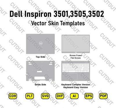 Archivos de corte de piel vectorial Dell Inspiron 3501,3505,3502