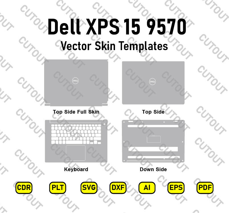 Dell XPS 15 9570 Vector Skin Cut Files