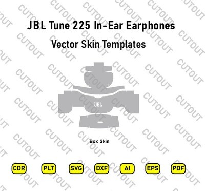 JBL Tune 225 TWS In-Ear Earphones Vector Skin Cut Files