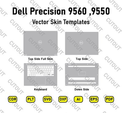 Dell Precision 9550, 9560 Vector Skin Cut Files