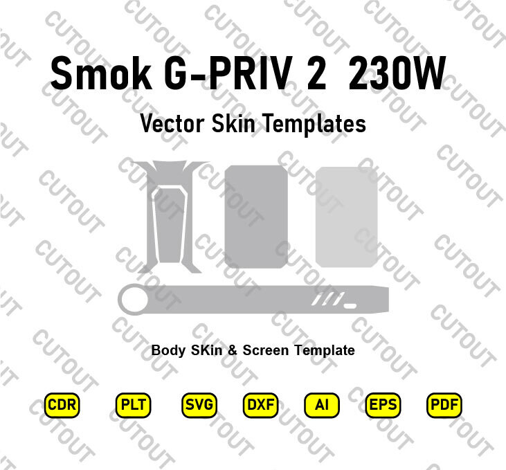 Smok G-PRIV 2 230W TC Vape Vector Skin Cut Files