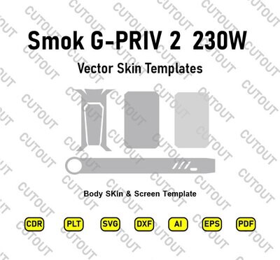 Smok G-PRIV 2 230W TC Vape Vector Skin Cut Files