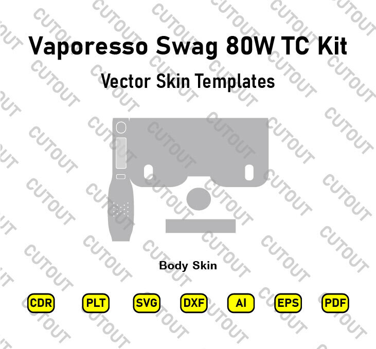 Vaporesso Swag 80W TC Kit Archivos de corte de piel vectorial