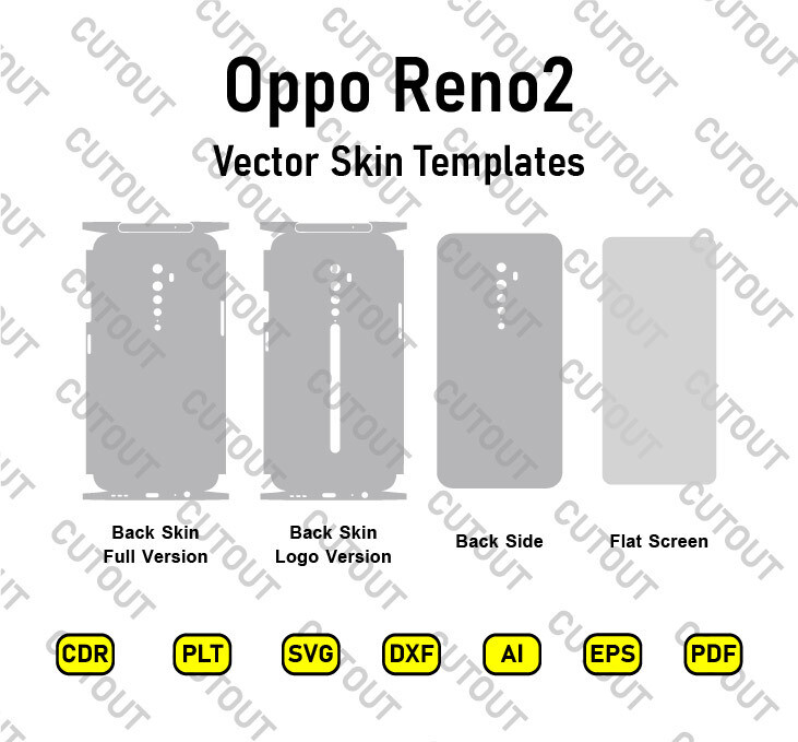 Archivos de corte de piel vectorial Oppo Reno 2