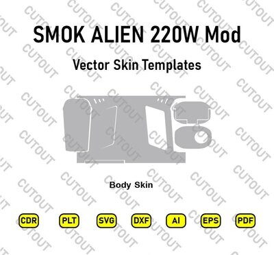 SMOK ALIEN 220W Mod Vector Skin Cut Files