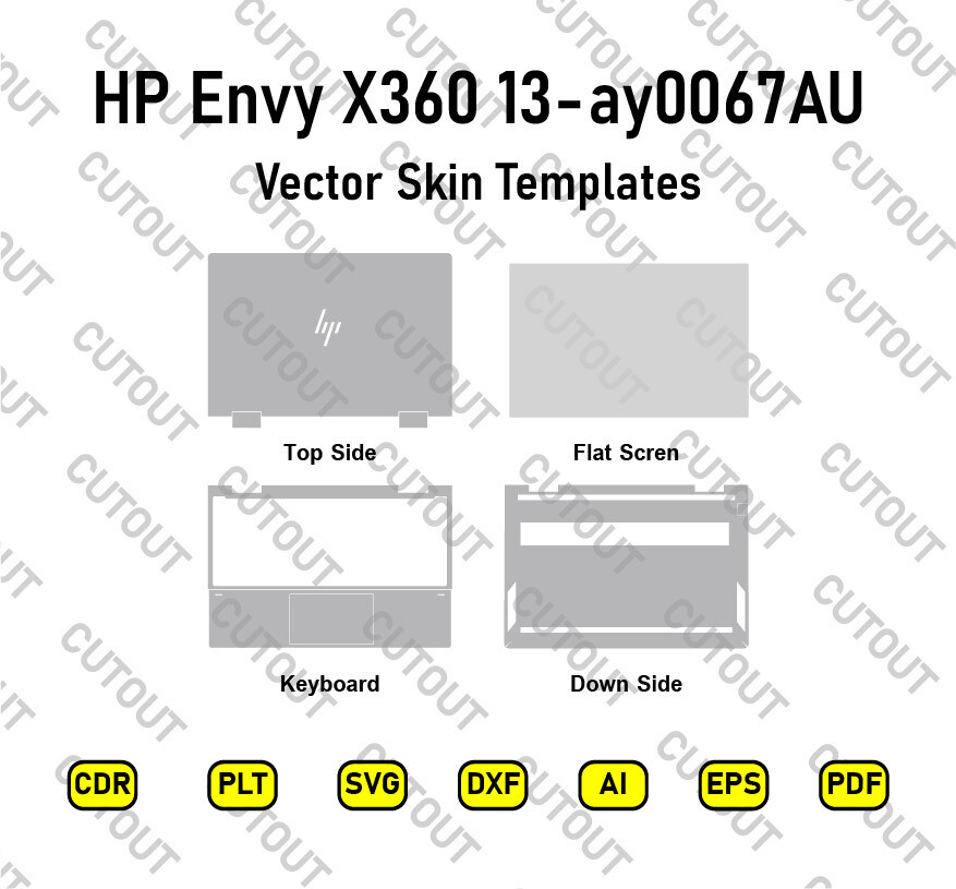 HP Envy x360 13-ay0067AU Vector Skin Cut Files