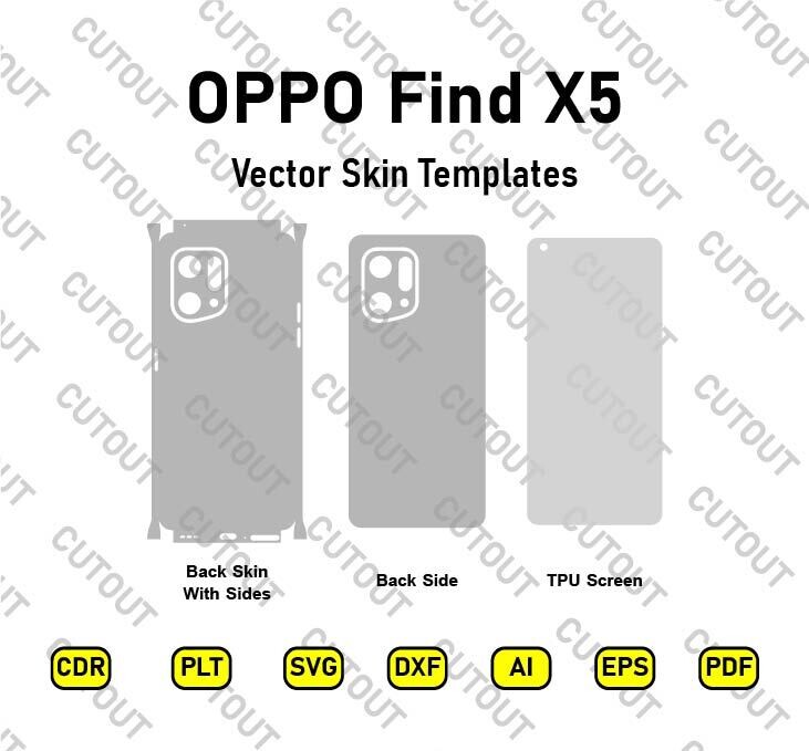 OPPO Find X5  Vector Skin Cut Files
