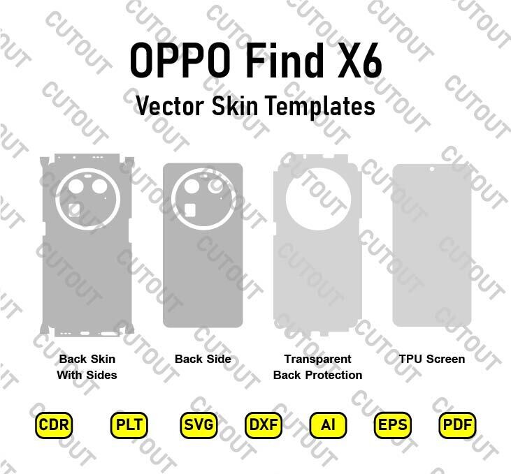 Oppo Find X6 Vector Skin Cut Files