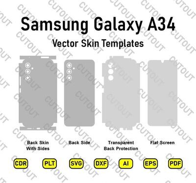 Samsung Galaxy A34 Vector Skin Cut Files